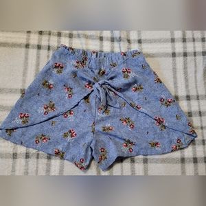 Knitworks tie front skorts/shorts